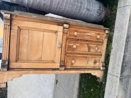 Photo of free CURB ALERT: GORGEOUS wood cabinet (Hawthorne) #2