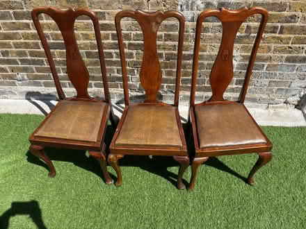 Photo of free 3 antique dining chairs (N17 the roundway) #1