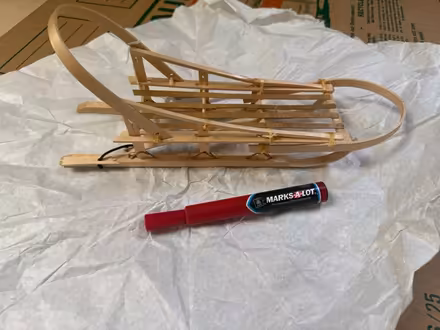 Photo of free Decorative wood dogsled (95070) #1