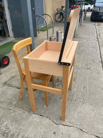 Photo of free Wooden school desk and chair (Oxford High School OX2) #3