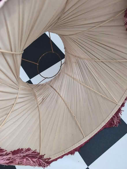Photo of free 1940's standard lamp shade, frame (TN38 - St. Leonards) #3