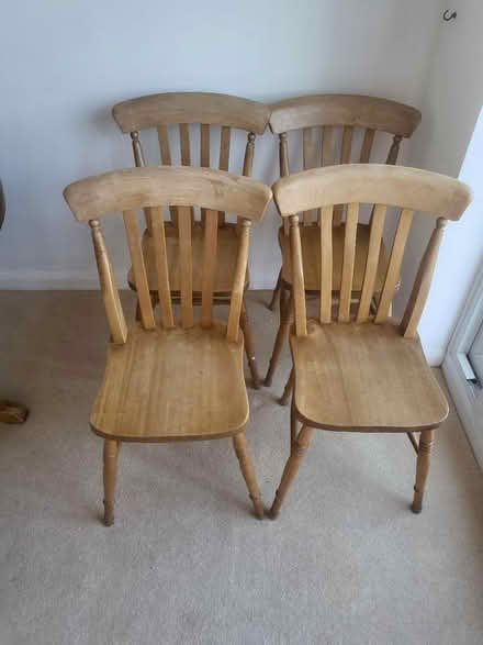 Photo of free Pine table + 4 chairs (Bexhill TN39... COODEN) #3