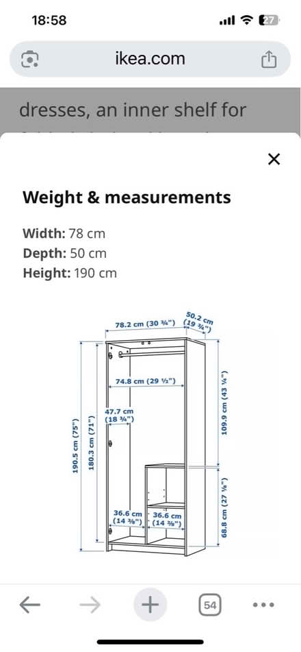 Photo of free White IKEA Brimnes wardrobe (Cambridge CB4) #4