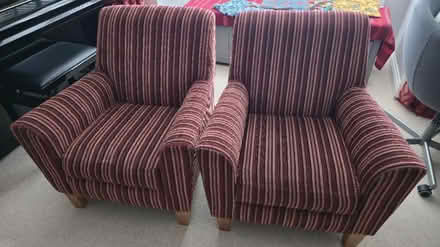 Photo of free 2x Next single armchairs in red (North Warnborough, RG29) #1
