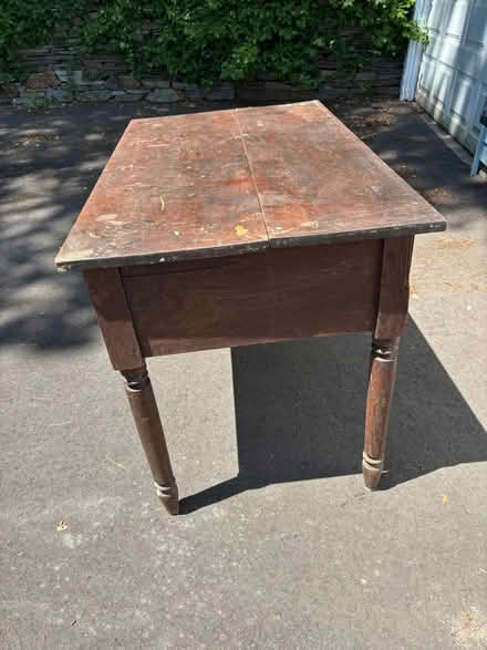 Photo of free Antique Oak table with drawer (Simsbury) #2