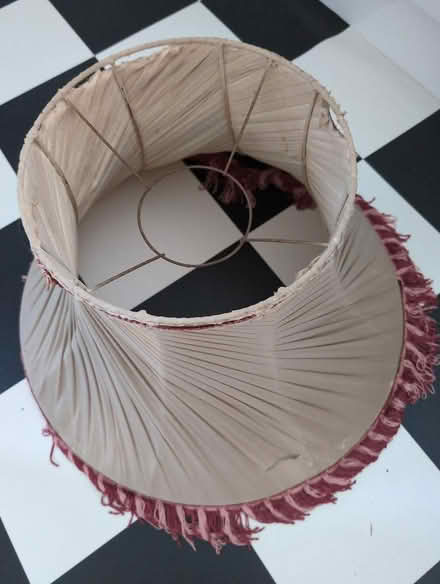 Photo of free 1940's standard lamp shade, frame (TN38 - St. Leonards) #2