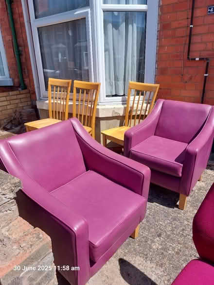 Photo of free 2 soft chairs and 3 Kitchen chairs (Wellingborough NN8) #1