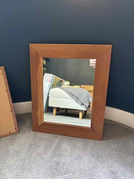 Photo of free Mirror with wooden frame (Totley S17) #1