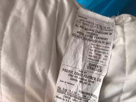 Photo of free 2 Goose Feather Pillows (Palos Park) #3