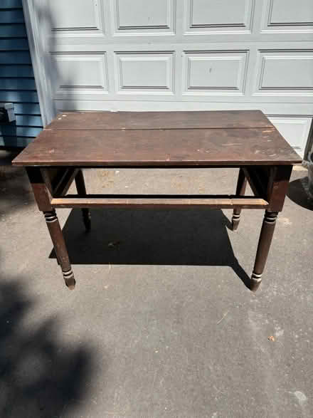 Photo of free Antique Oak table with drawer (Simsbury) #1