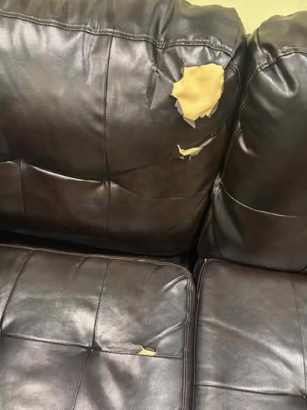 Photo of free Faux leather sectional couch (Ft. Hunt area) #2