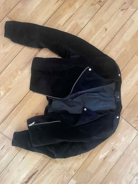 Photo of free H&M cropped black jacket size 10 velvet (Loddon NR14) #1