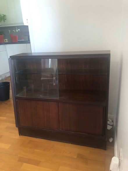 Photo of free Dark Wood Display Cabinet (Preston Road BN1 6) #1