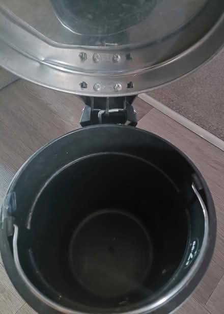 Photo of free Chrome bathroom/bedroom bin (St. Albans) #2