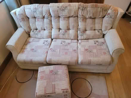 Photo of free Settee and footstool (Kington, off Kingswood Road) #1