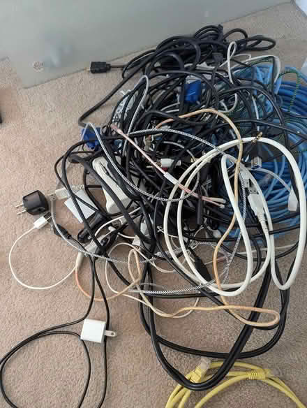 Photo of free assorted audio, video cables, etc (North Vanier) #1