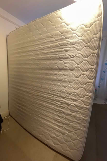 Photo of free super king size mattress + slatted bed base (Finchley Church End N3) #3