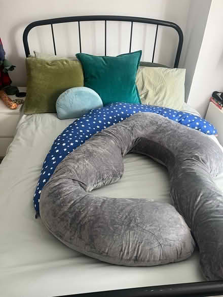 Photo of free Grey pregnancy pillow never used (Kings heath B14) #1