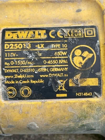 Photo of free Dewalt 110v SDS+ drill (Fairfield LA1) #3