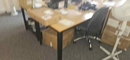 Photo of free 9 x Straight office tables (Worcester WR1) #4