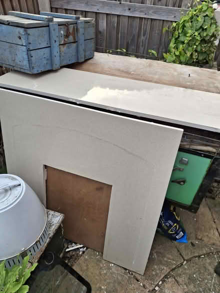 Photo of free Marble hearth and fire back. Cream (Doncaster DN5) #1