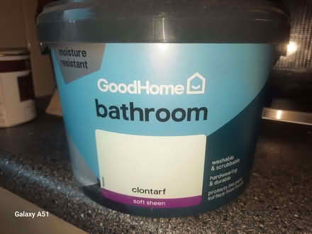 Photo of free Unopened pot of bathroom paint clontarf, pale green colour (Cronkinson Farm CW5) #1