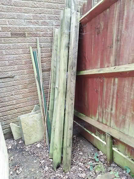Photo of free 4 inch wood posts,various lengths (Charterhouse area) #1