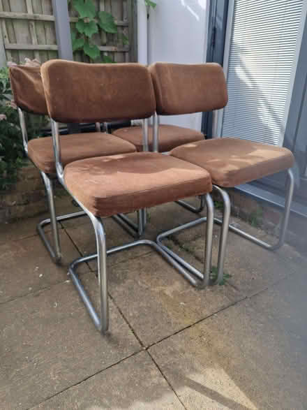 Photo of free Four chrome dining chairs (Great Baddow CM2) #2