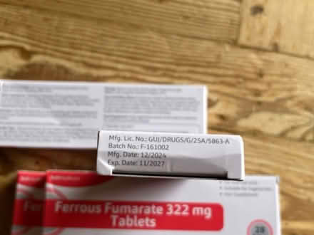Photo of free Ferrous fumarate Iron tablets 322mg (St Jamesβs Square, Bath) #3