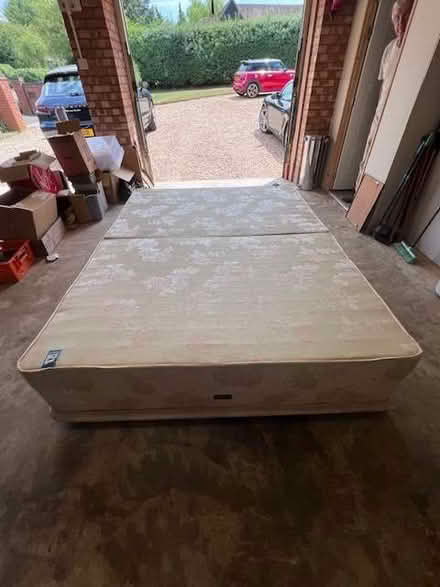 Photo of free King size spring interior bed base (Haynes West End MK45) #3
