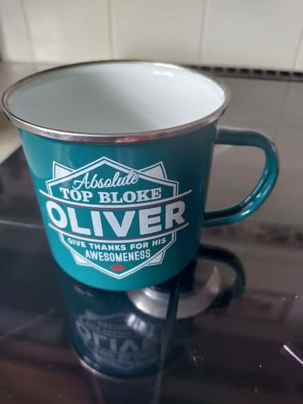 Photo of free 'Oliver' tin mug (California DE22) #1