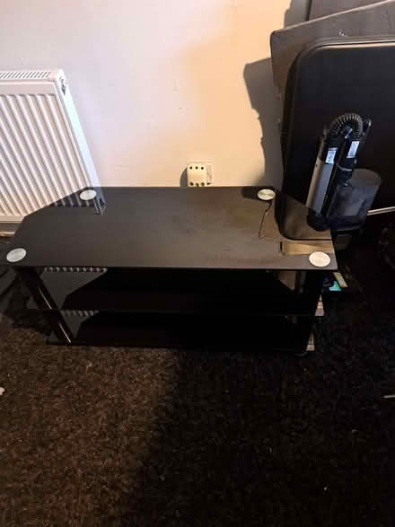 Photo of free 3 tier black glass tv stand (Newton G72) #1