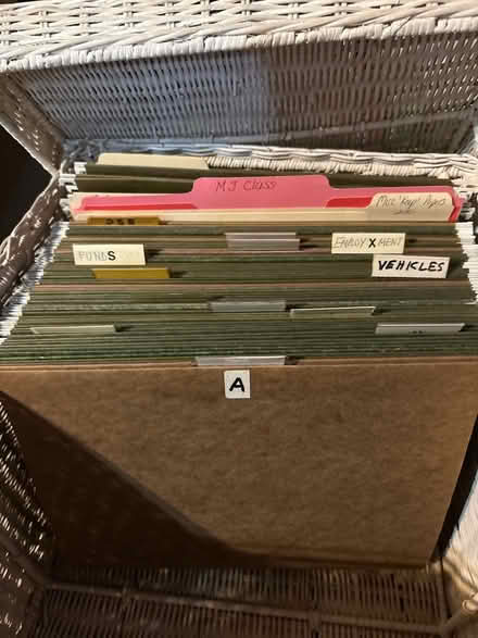Photo of free Wicker filing box (Mt. Tabor) #3