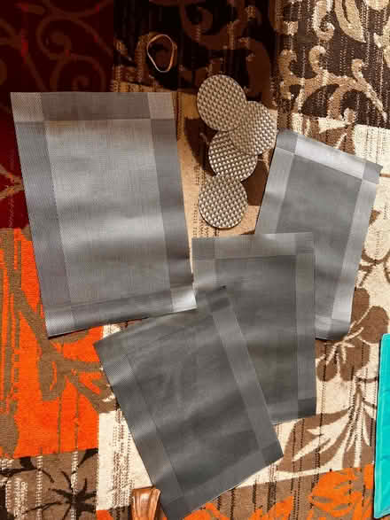 Photo of free Silver table mats and coasters set 4 (Spondon DE21) #1