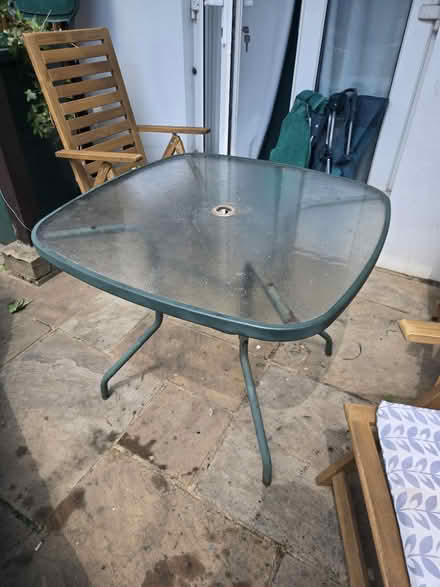 Photo of free Metal and glass garden table (Finchley N12) #1