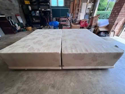 Photo of free King size spring interior bed base (Haynes West End MK45) #1
