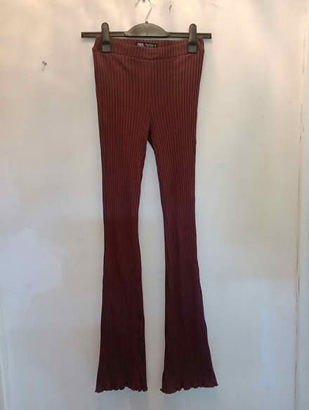 Photo of free ZARA Flared, Ribbed Trousers (Deptford) #1