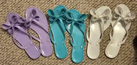 Photo of free Set of 3 Bow FlipFlops (7-8M) (Southwest Center City) #1