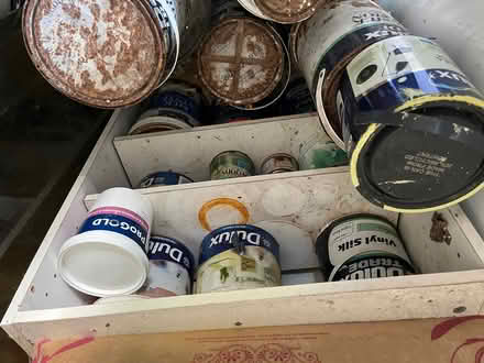 Photo of free 26 cans of half used paint (New Marston OX3) #1