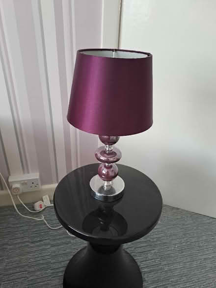 Photo of free Purple bedside lamp (Harefield SO19) #1