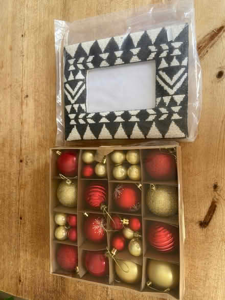 Photo of free Christmas tree balls & photo frame (Barnes SW15) #1