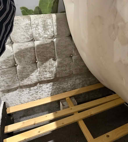 Photo of free Grey Double bed with Mattress (Bradford BD1) #2