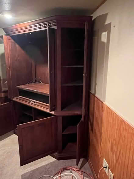 Photo of free Solid Wood Corner TV Armoire (Overland Park, KS) #3