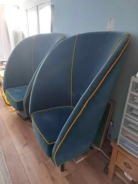 Photo of free Large velvet chairs (Hildenborough) #2