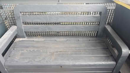Photo of free Outdoor bench with storage. Table (Dunlaoghaire) #3