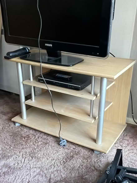 Photo of free Beech colour tv unit (Alderney, Poole BH12) #1