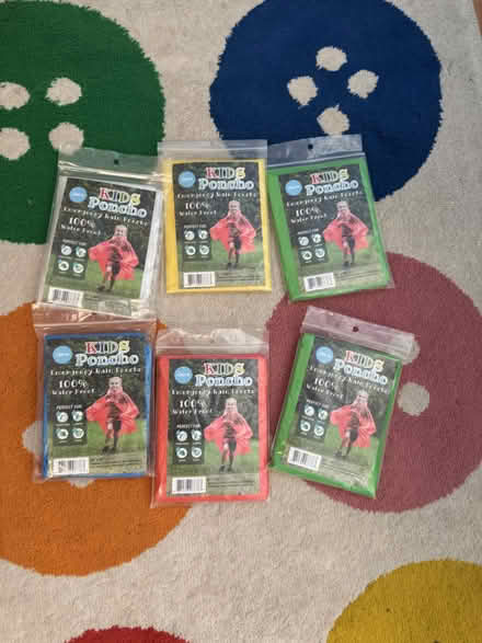 Photo of free 6 Kids size Rain Ponchos (Piney Orchard) #1