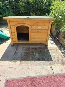 Photo of free Wooden dog kennel W85cm D58cm H60cm (Otford TN14) #1
