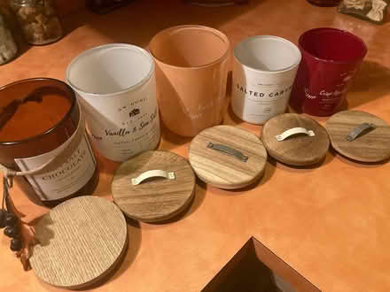 Photo of free Decorative candle jars w/ lids (Scaggsville) #2