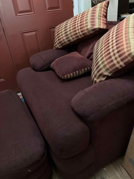 Photo of free Oversized chair with footstool (Windcrest, TX) #3